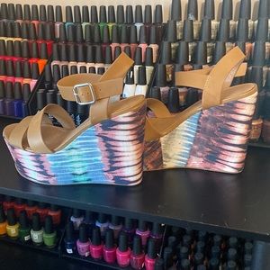 Aldo fun color summer wedge heels